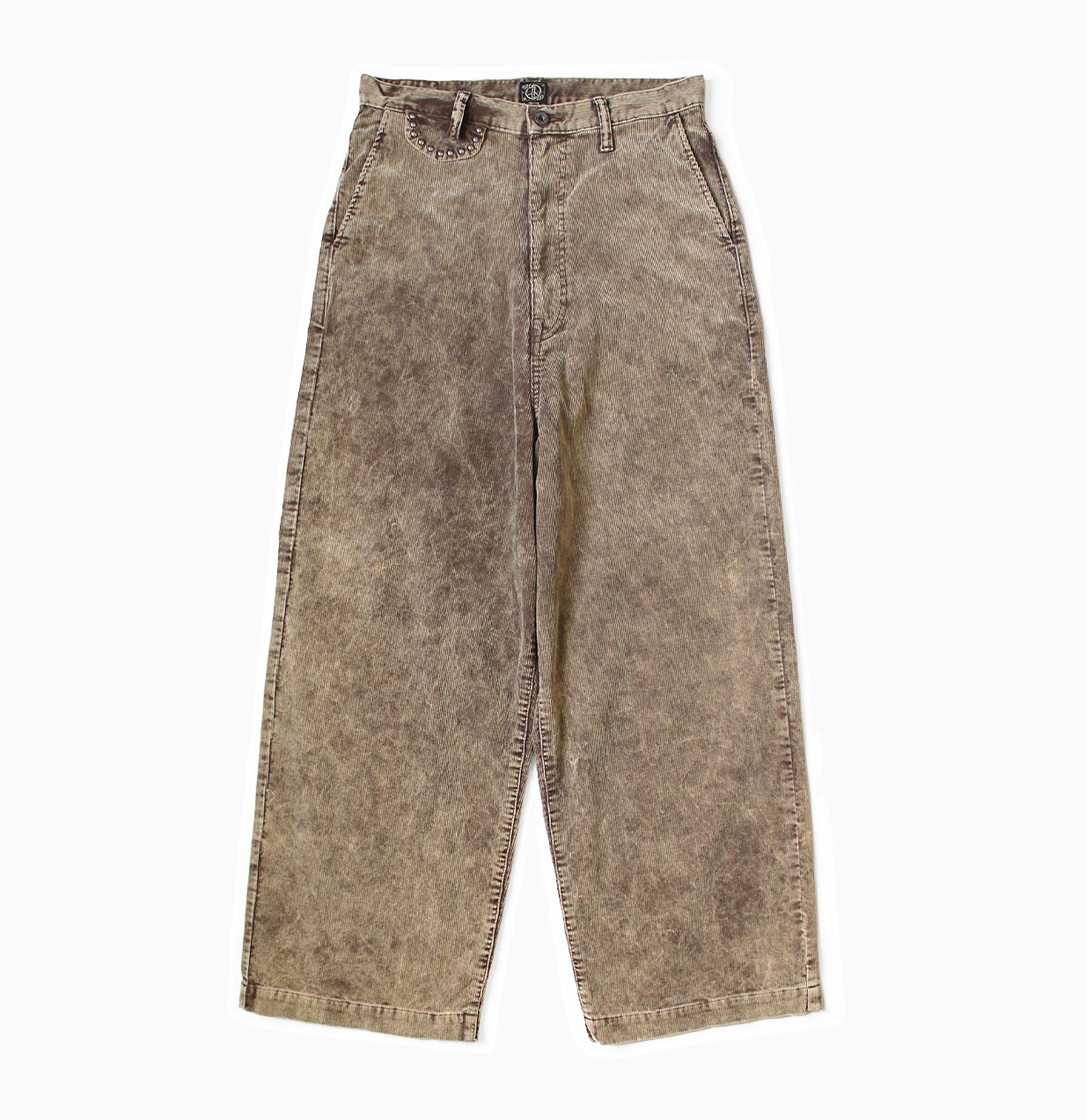 KAPITAL 14W Corduroy Boogie Dayport Baggy Pants (Dirty Dyed) - BROWN PRE ORDER ITEM (預訂中)
