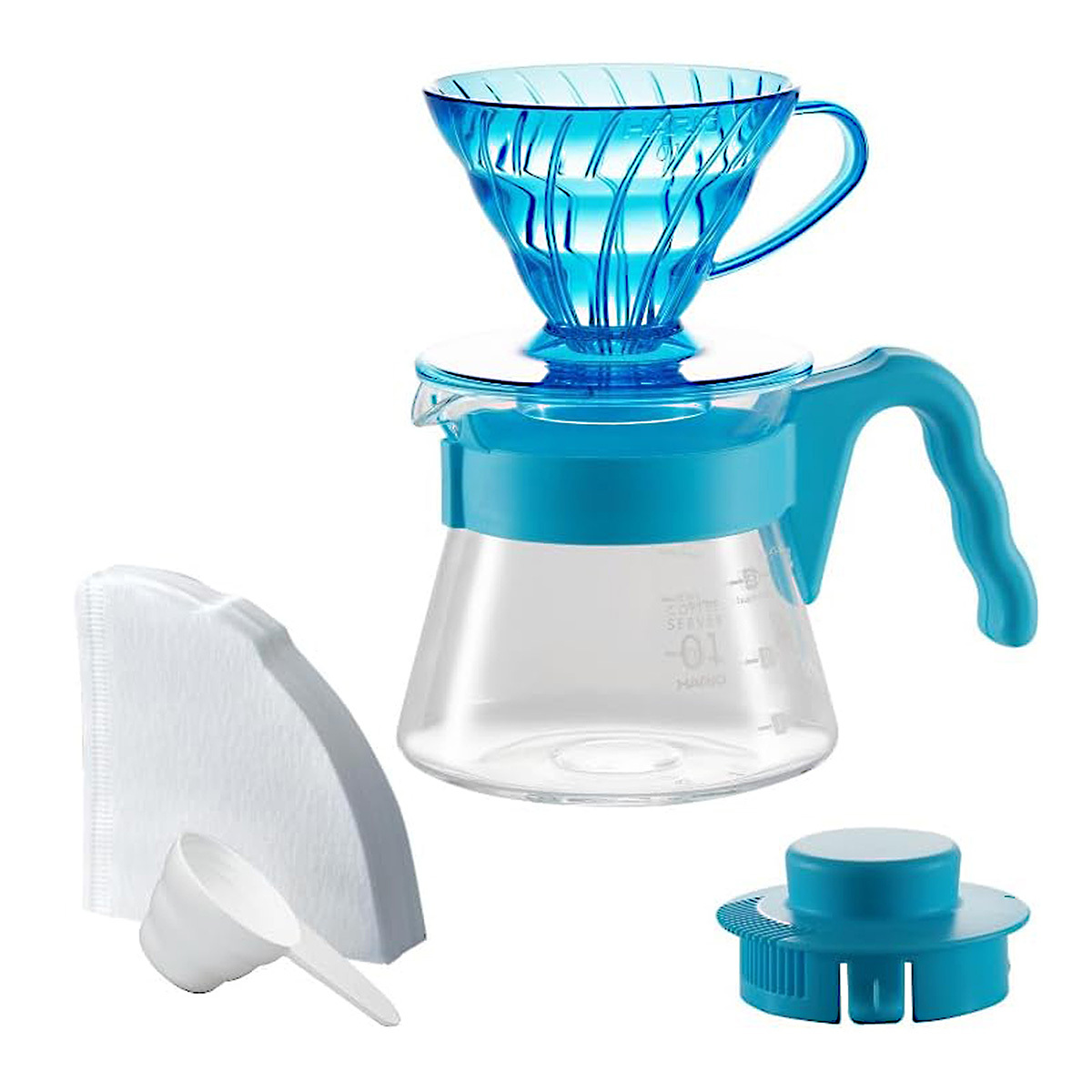 HARIO Color Brew V60-01 Craft Coffee Maker (Blue Hour) -VCSD0120BH