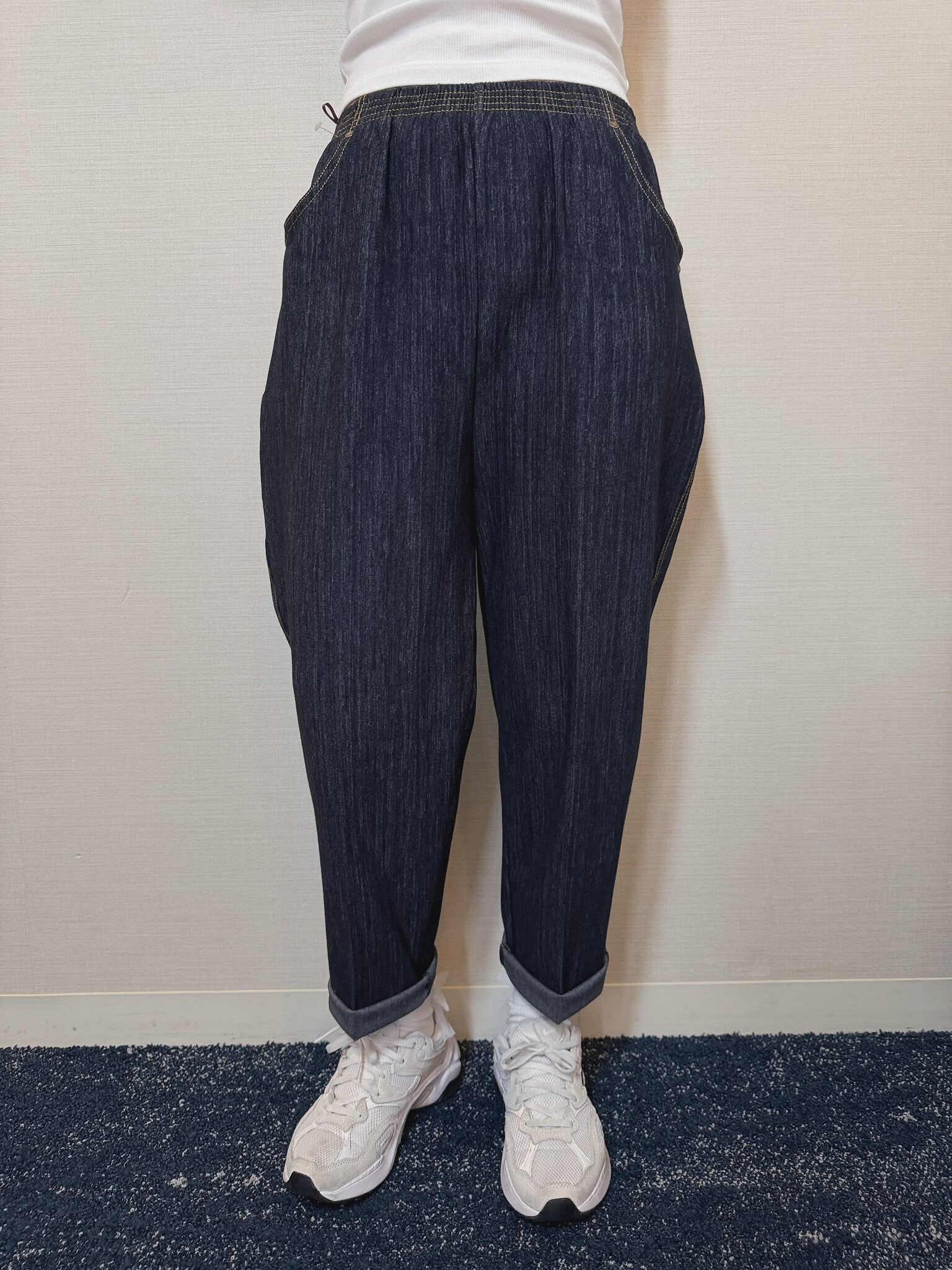 Ed 彈性九分牛仔褲