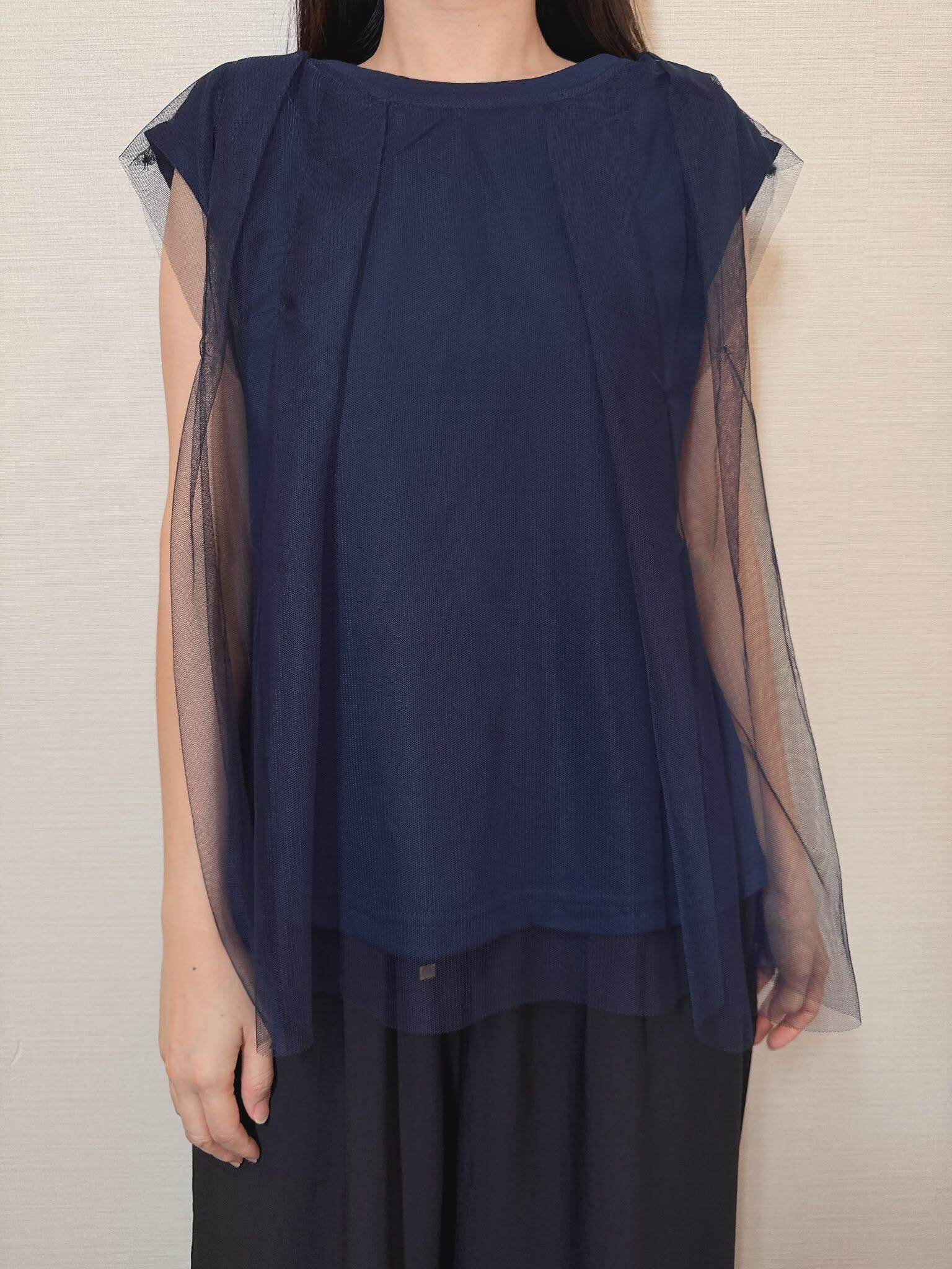 ZO  網紗層次拼接 TOP