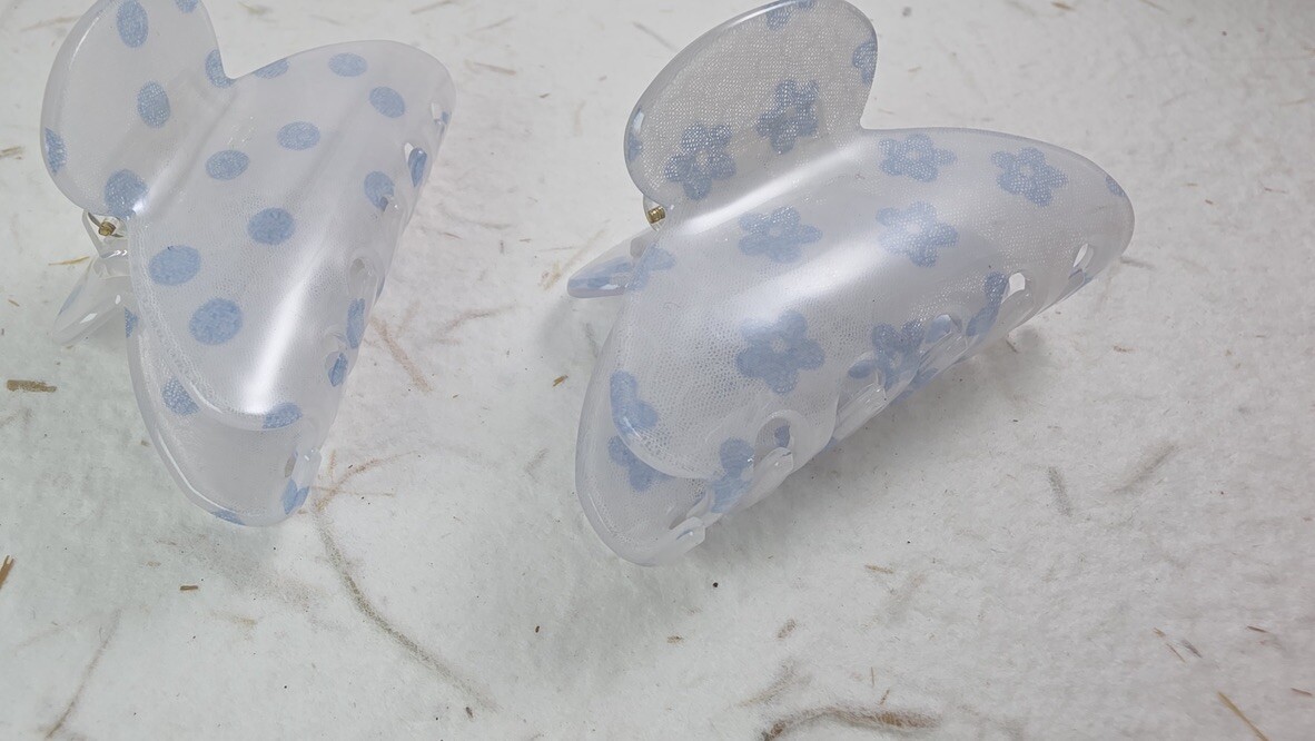36277 點點花花小抓夾（約四公分，髮量少可用）