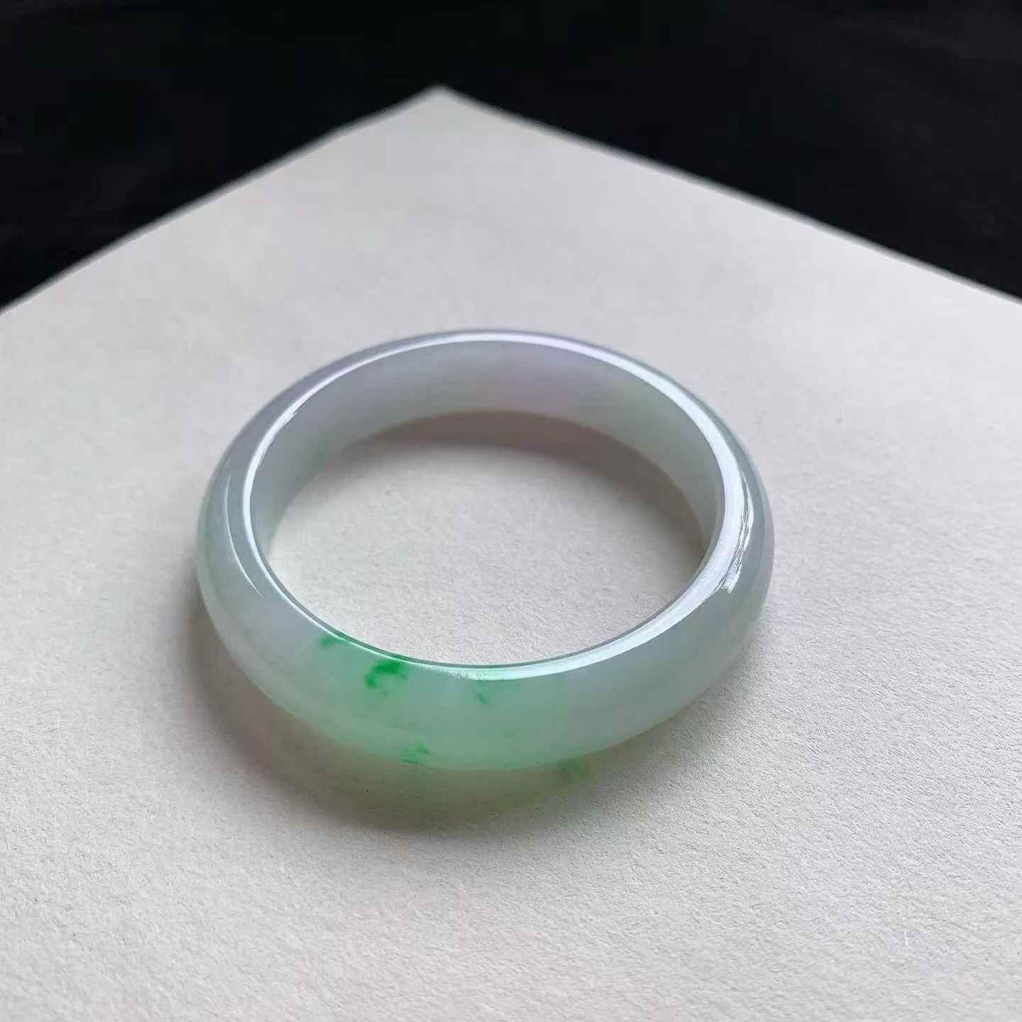 陽綠正圈翡翠手鐲,天然翡翠A玉, 緬甸玉, Jade, Jadeite
