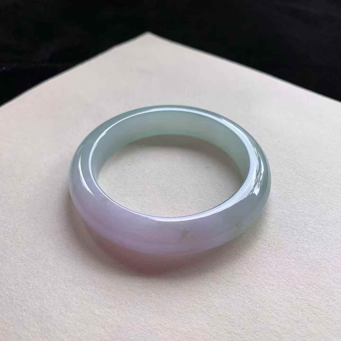 6145635 55.6mm冰晴藍粉紫正圈翡翠手鐲 (54-56)
