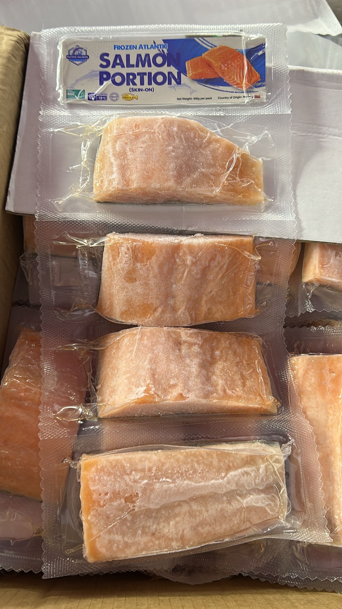 大西洋 三文魚柳 4條獨立包裝 400g(急凍-18°C)