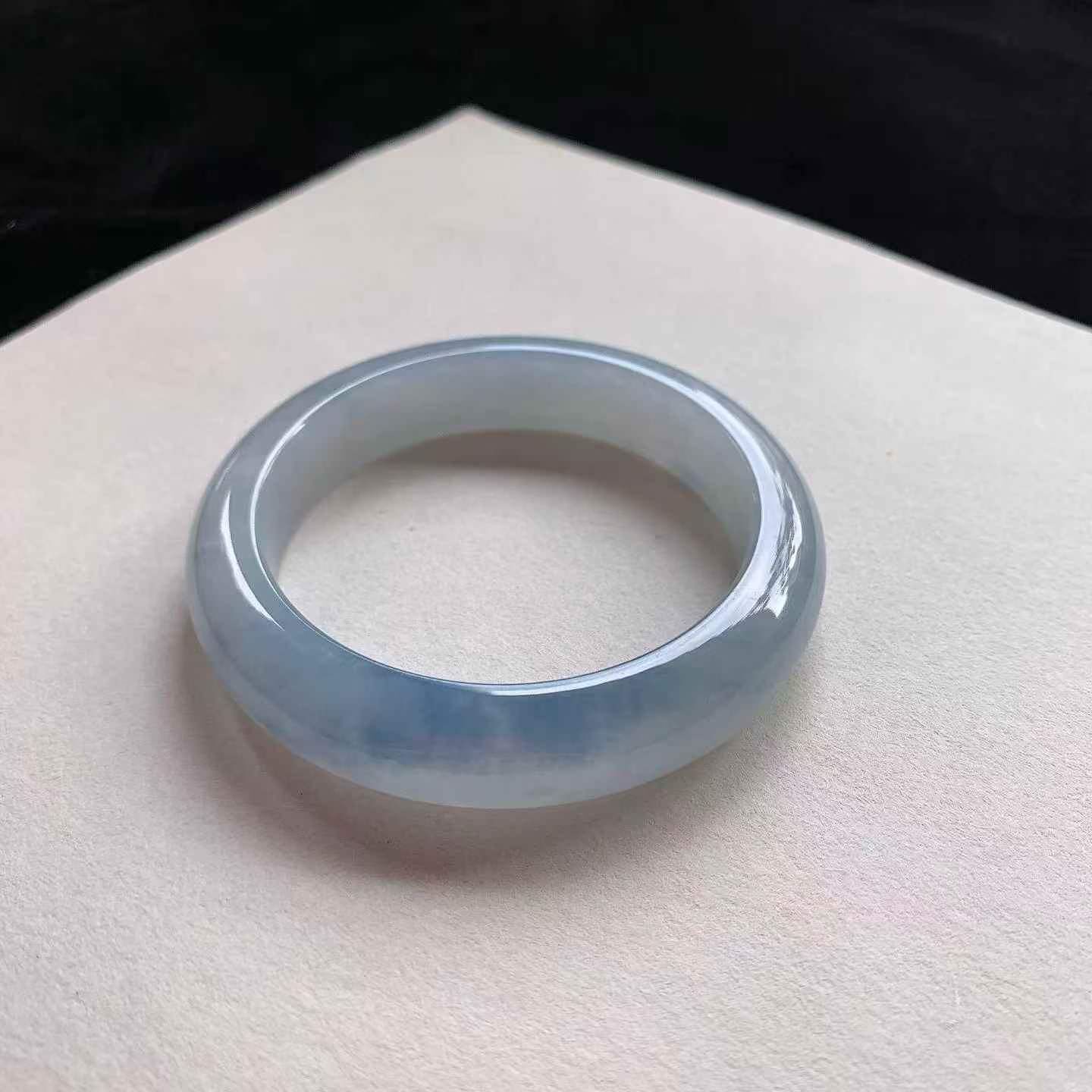 6145636 54.8mm冰藍紫正圈翡翠手鐲 (54-56)
