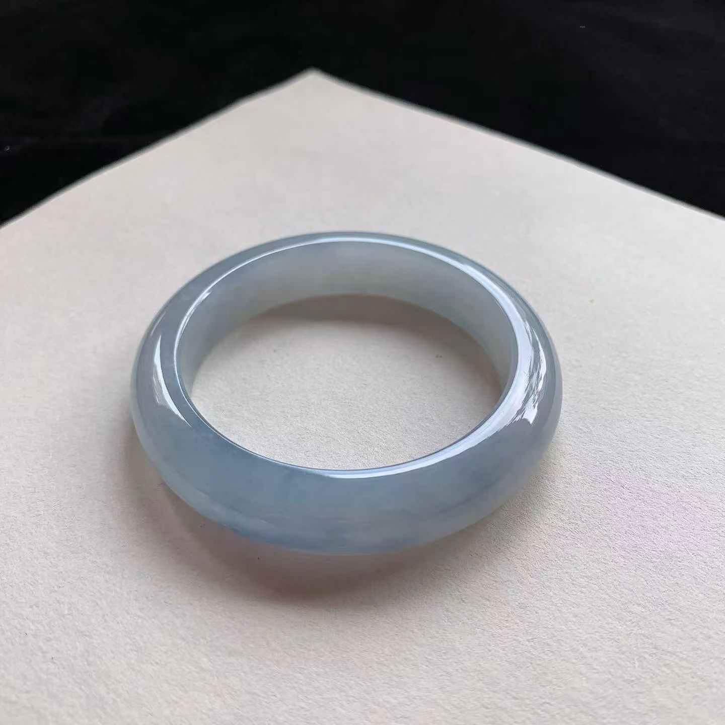 6145636 54.8mm冰藍紫正圈翡翠手鐲 (54-56)