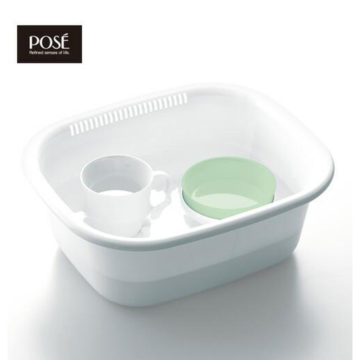 ASVEL POSE Rectangular Washing Basin -White -4312-W