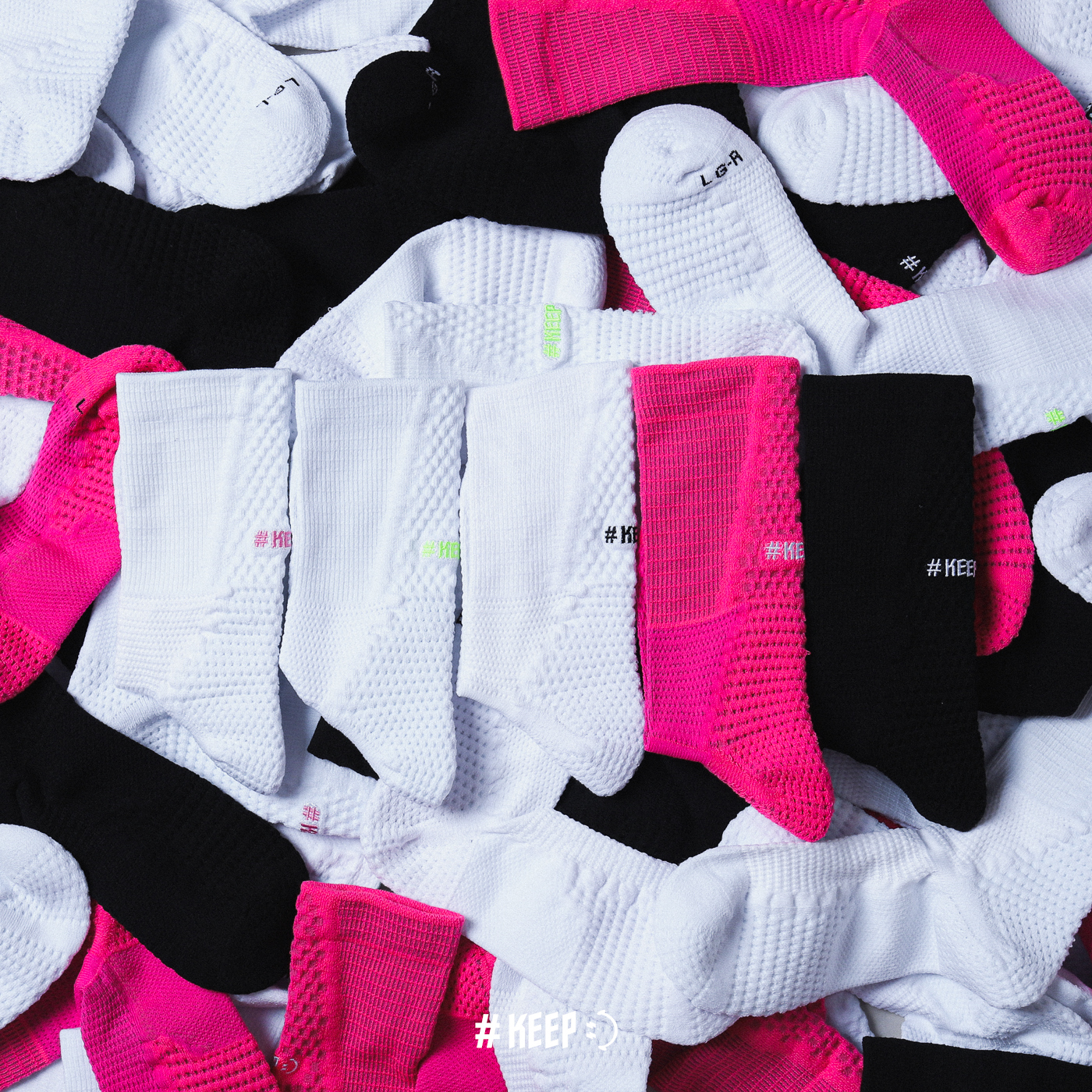 #KEEP ADV PERFORMANCE KNIT BASKETBALL SOCKS 厚底 緩震 編織 籃球襪 乳癌 白螢光黃 白粉 白黑 黑 刺繡 運動 長襪 直角襪 籃球襪【KS356】