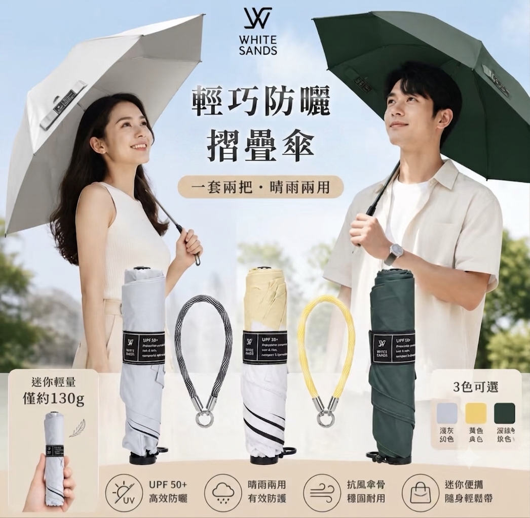 【現貨】WKR062201 White Sands 防曬晴雨傘 (一套兩把)