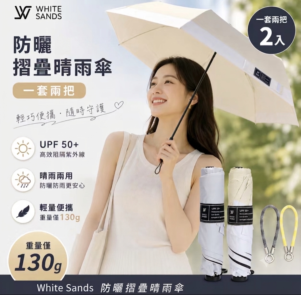 【現貨】WKR062201 White Sands 防曬晴雨傘 (一套兩把)