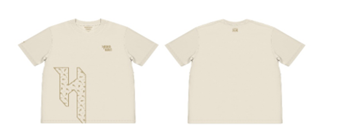 0627HA21-HANAHAII-CLOTH-Hanahaii 2026 新款經典大 H 字滿標Logo純棉 T-shirt 短袖[2件起 $138/件,同優惠可混款]（A21）