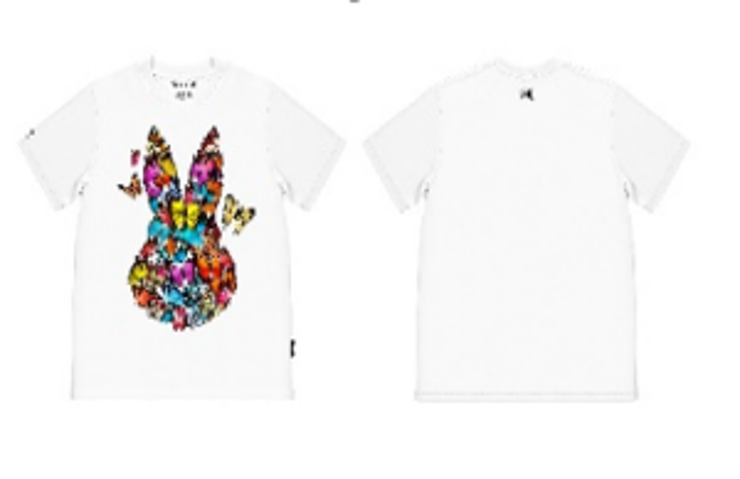 0627HA22-HANAHAII-CLOTH-Hanahaii 2026 新款彩色蝴蝶兔仔純棉 T-shirt 短袖[2件起 $138/件,同優惠可混款]（A22）
