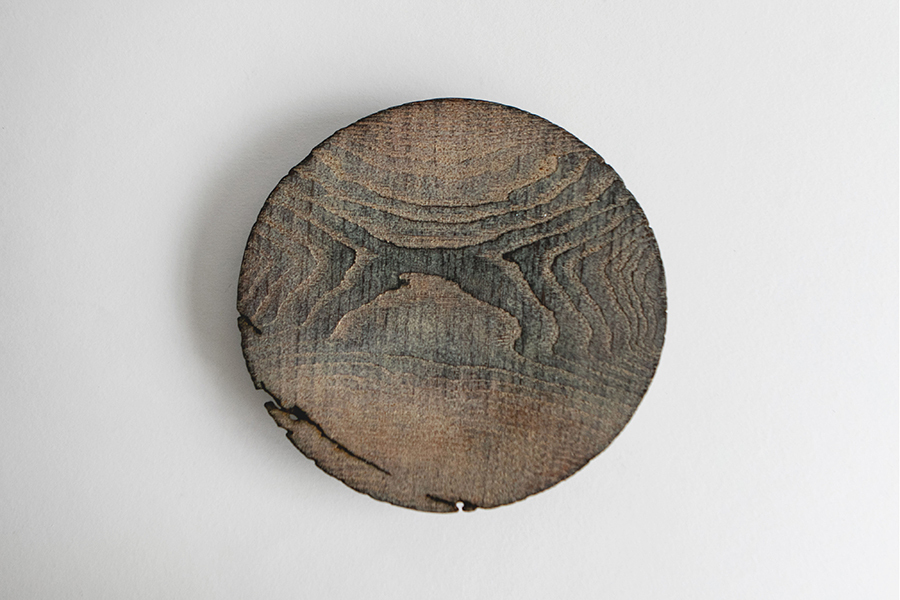 日野明子選品 - Shimoo Design 浮様 kusakizome 丸皿240 鼠