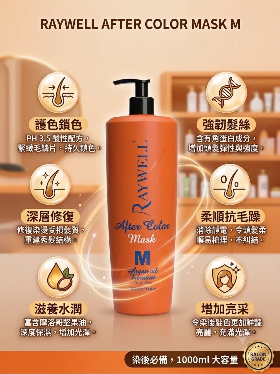 Raywell After color堅果油角蛋白焗油 1000ml