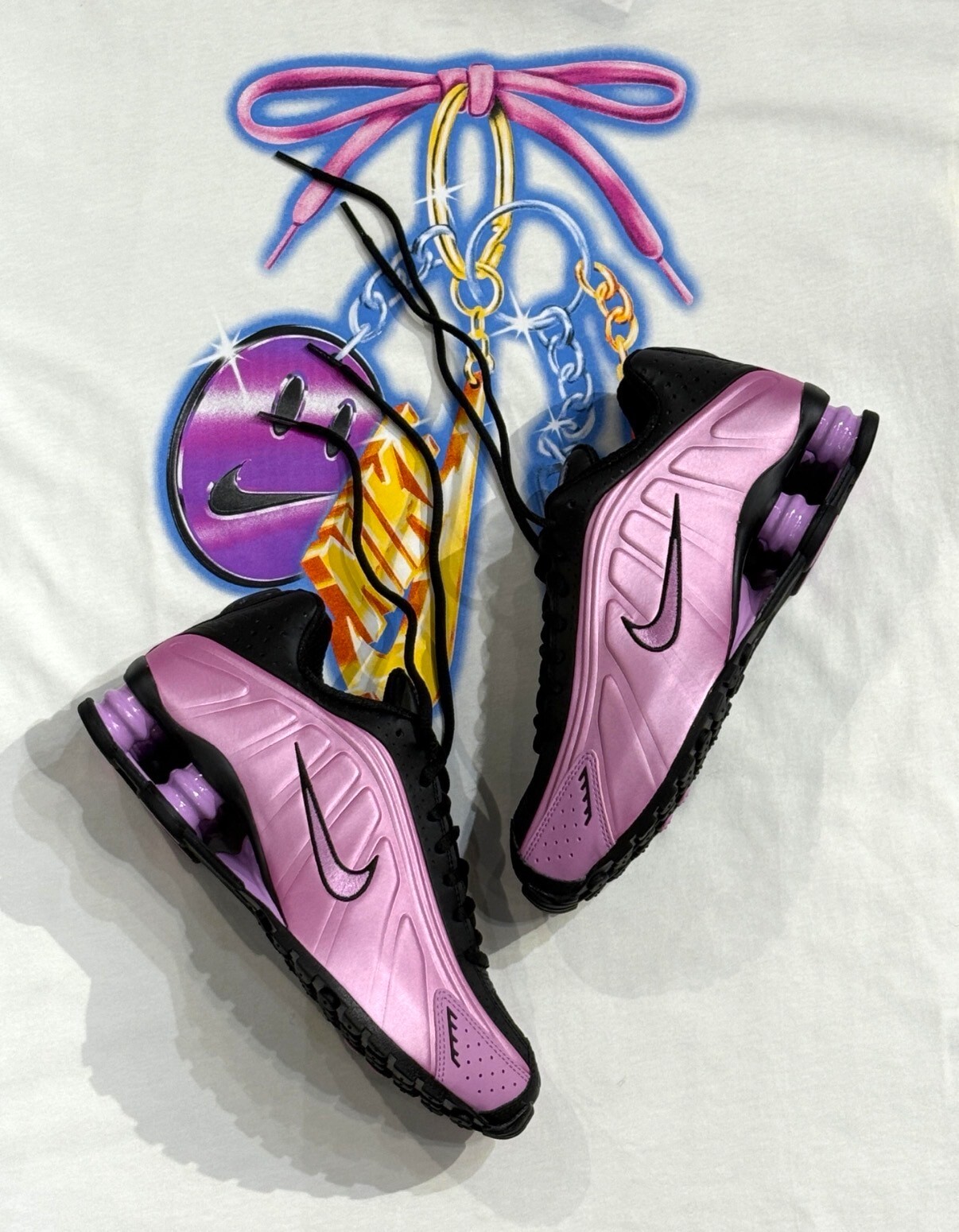 女鞋 NIKE W SHOX R4 黑粉 氣墊 緩震 復古 彈簧鞋 運動鞋【AR3565-014】