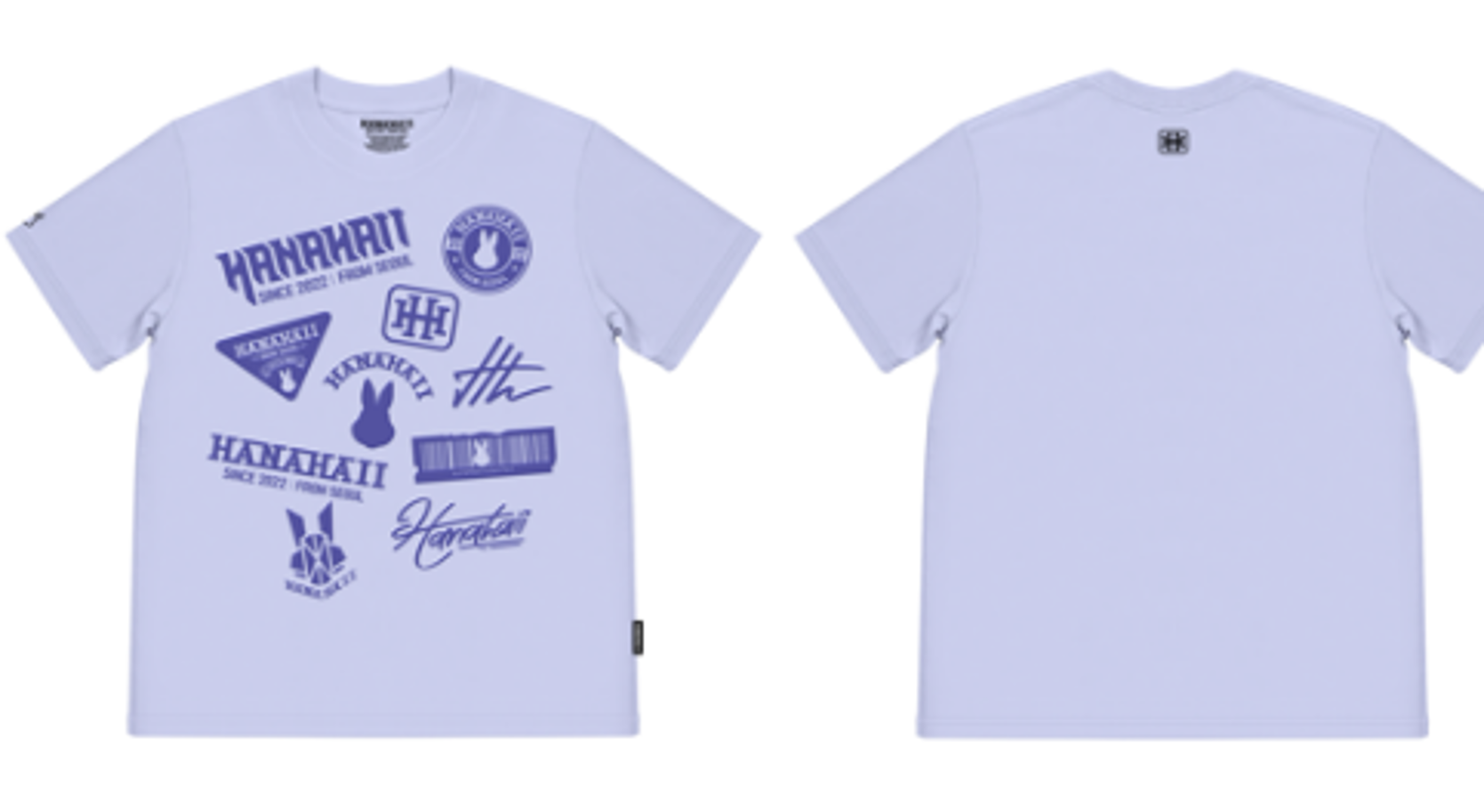 0627HA26-HANAHAII-CLOTH-Hanahaii 2026 新款多標 Logo 貼紙純棉 T-shirt 短袖[2件起 $138/件,同優惠可混款]（A26）