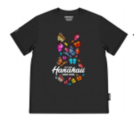 0627HA30-HANAHAII-CLOTH-Hanahaii 2026 新款復古字母彩蝶兔純棉 T-shirt 短袖[2件起 $138/件,同優惠可混款]（A30）