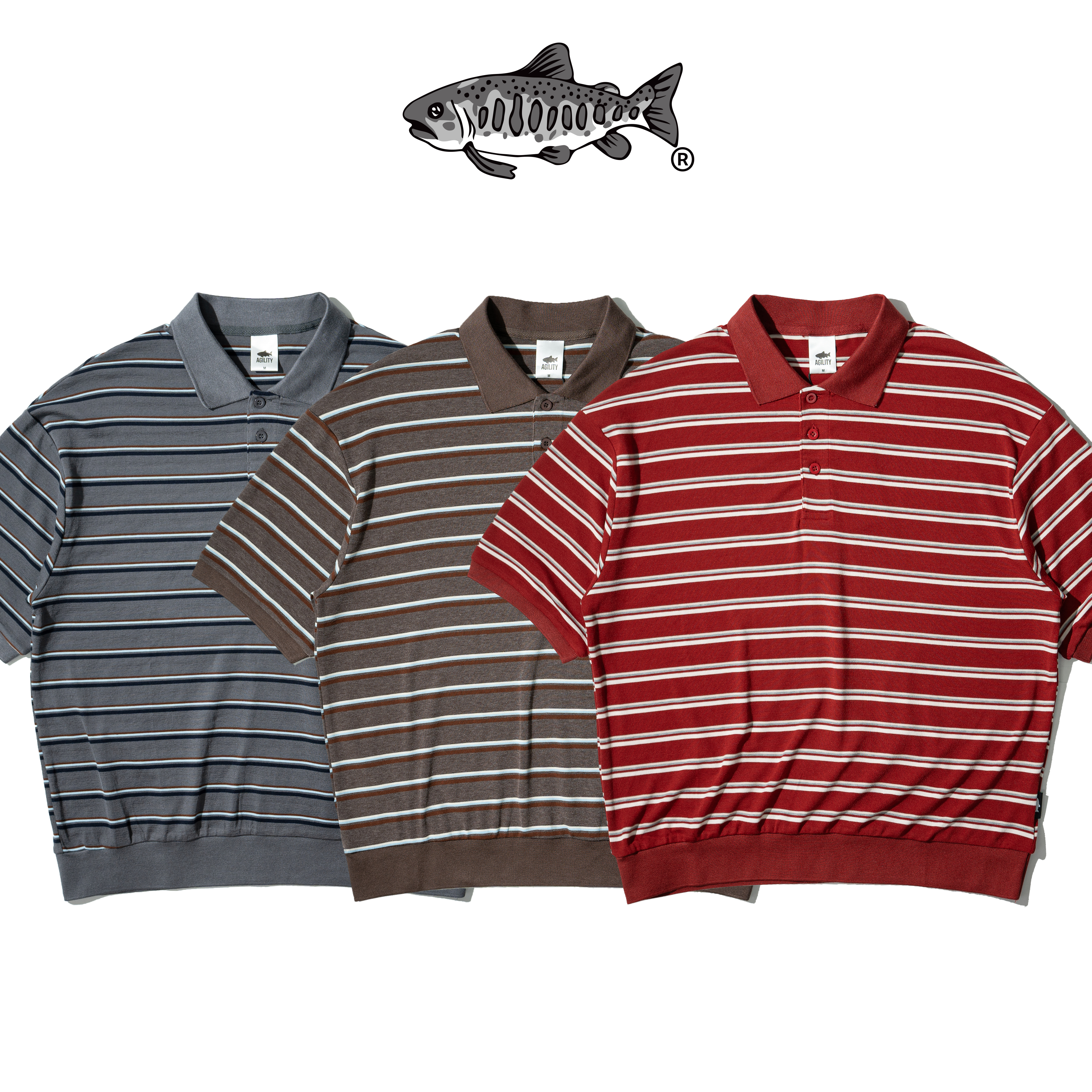 AGILITY Cropped Polo Shirts 短版條紋 Polo衫 [PL88]