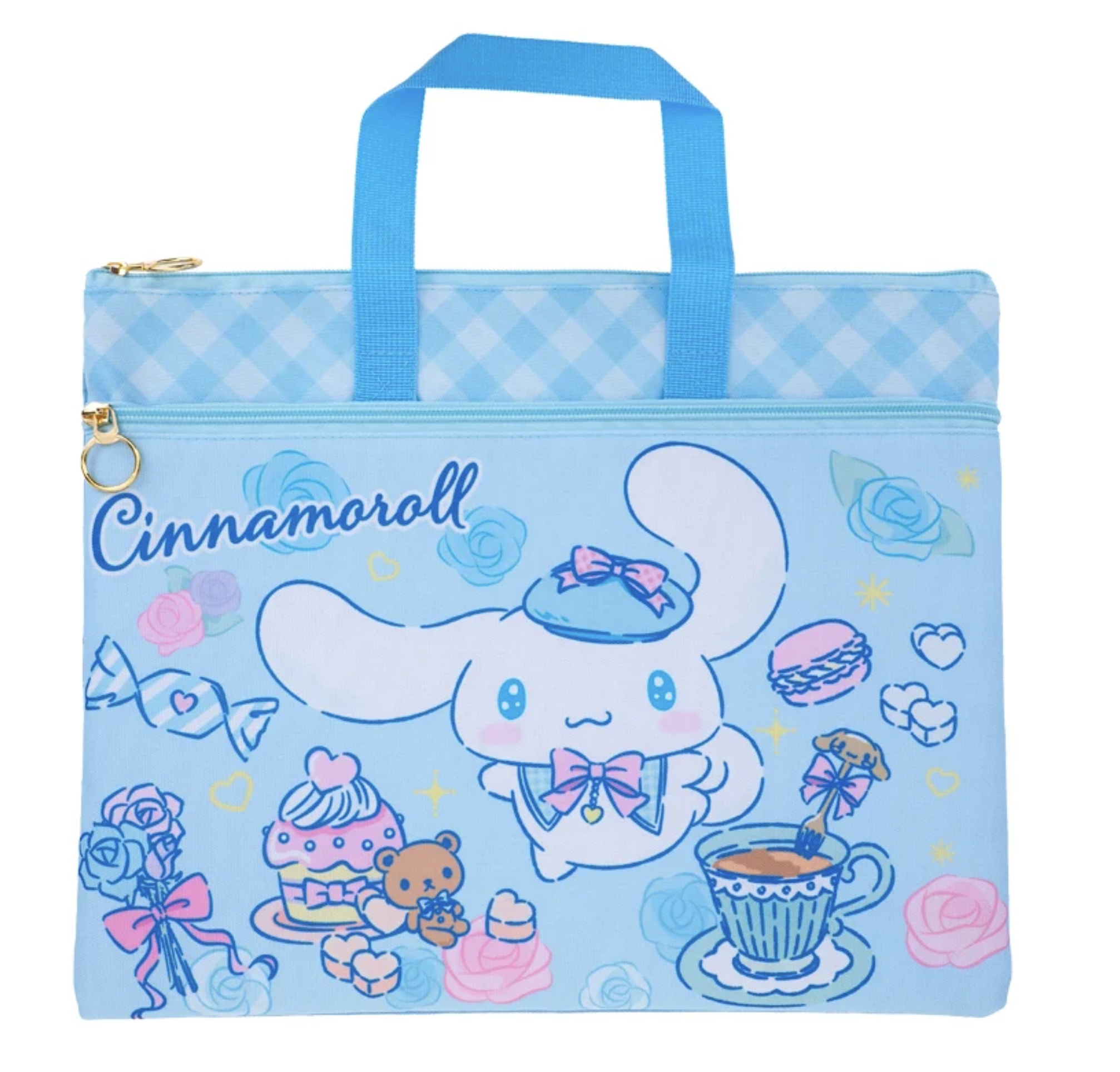 Cinnamoroll A4 雙拉鏈布文件袋連手挽 9-7483-14