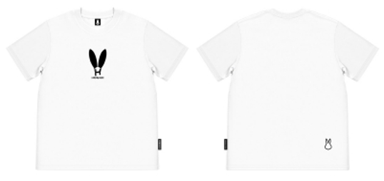 0627HA38-HANAHAII-CLOTH-Hanahaii 2026 新款極簡立體大兔耳純棉 T-shirt 短袖[2件起 $138/件,同優惠可混款]（A38）