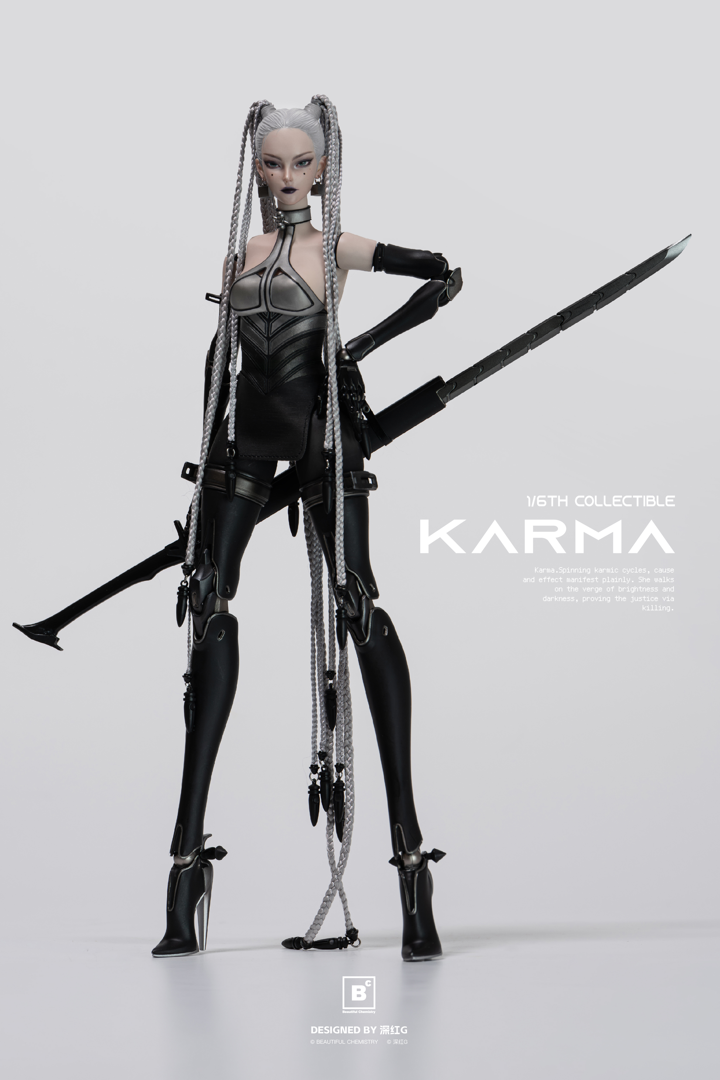 (預訂) Beautiful Chemistry x 深紅色G BC202518 1/6 白夜Alba系列伽一 Karma 可動人偶
