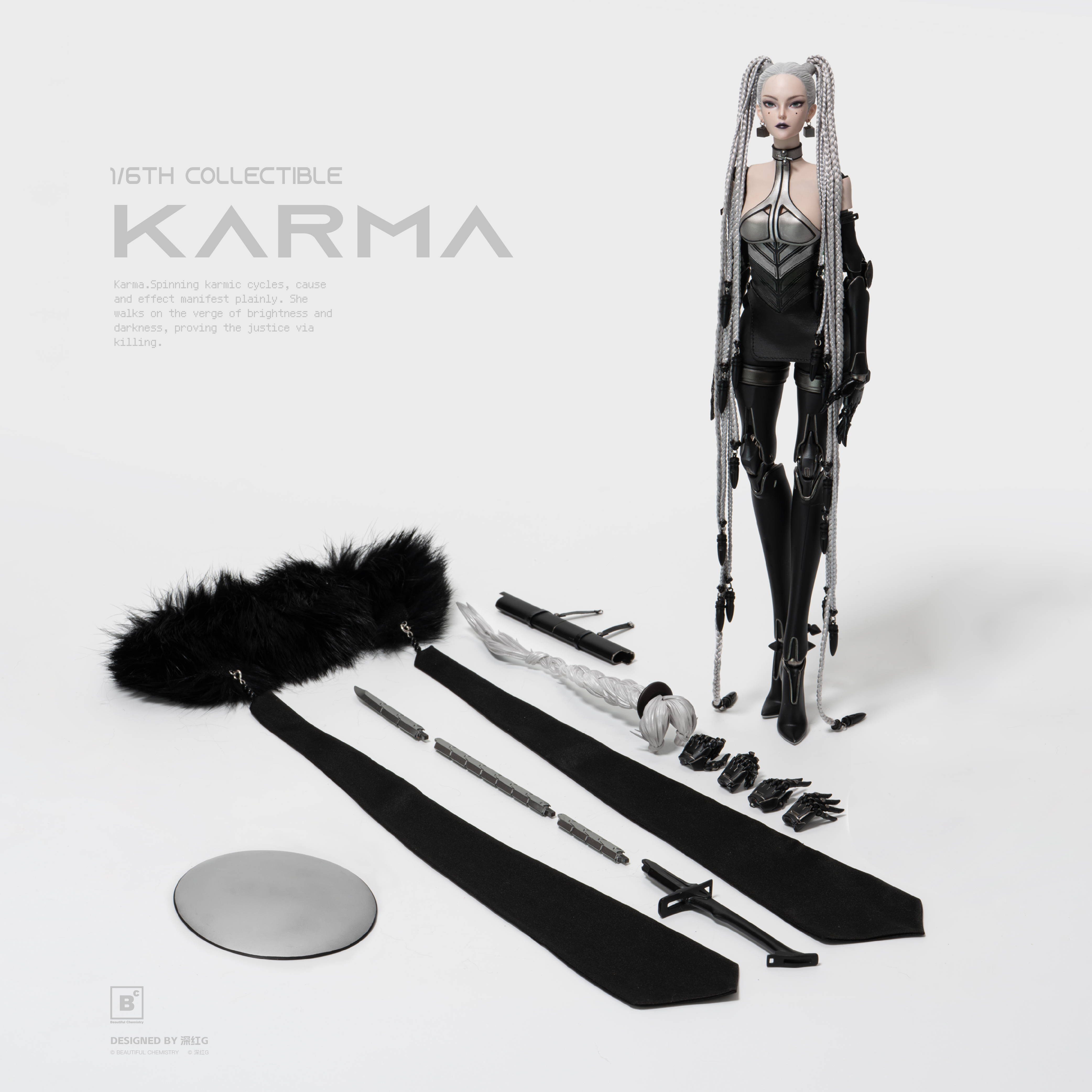 (預訂) Beautiful Chemistry x 深紅色G BC202518 1/6 白夜Alba系列伽一 Karma 可動人偶