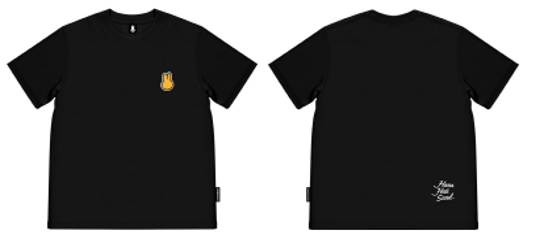 0627HA40-HANAHAII-CLOTH-Hanahaii 2026 新款極簡迷你刺繡黃兔胸標純棉 T-shirt 短袖[2件起 $138/件,同優惠可混款]（A40）