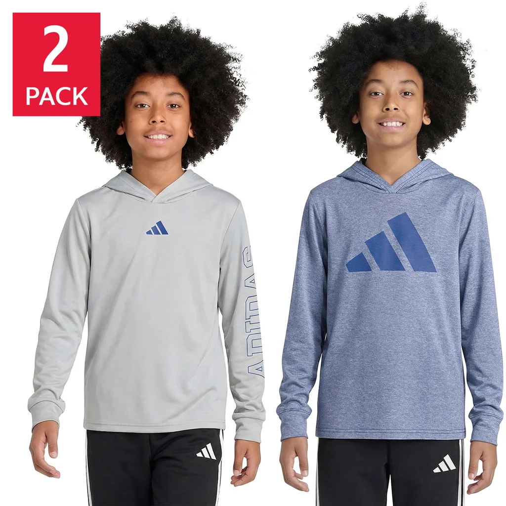【預購】Adidas H062662 童裝連帽長袖上衣 (兩件裝)