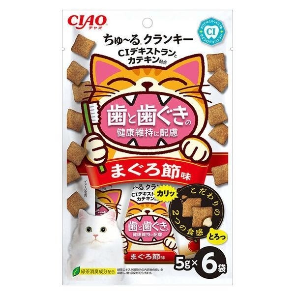 CIAO 貓小食．Churu 護齒吞拿魚味脆脆餅5g x 6包裝