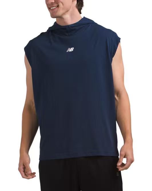 【預購】NEW BALANCE H062663 男裝連帽無袖上衣 (海軍藍)