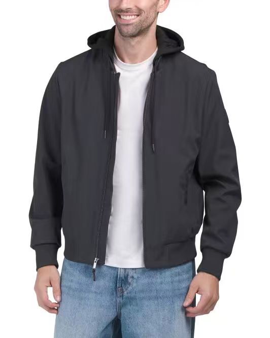 【預購】CALVIN KLEIN H062665 男裝輕量防風外套 (黑色)