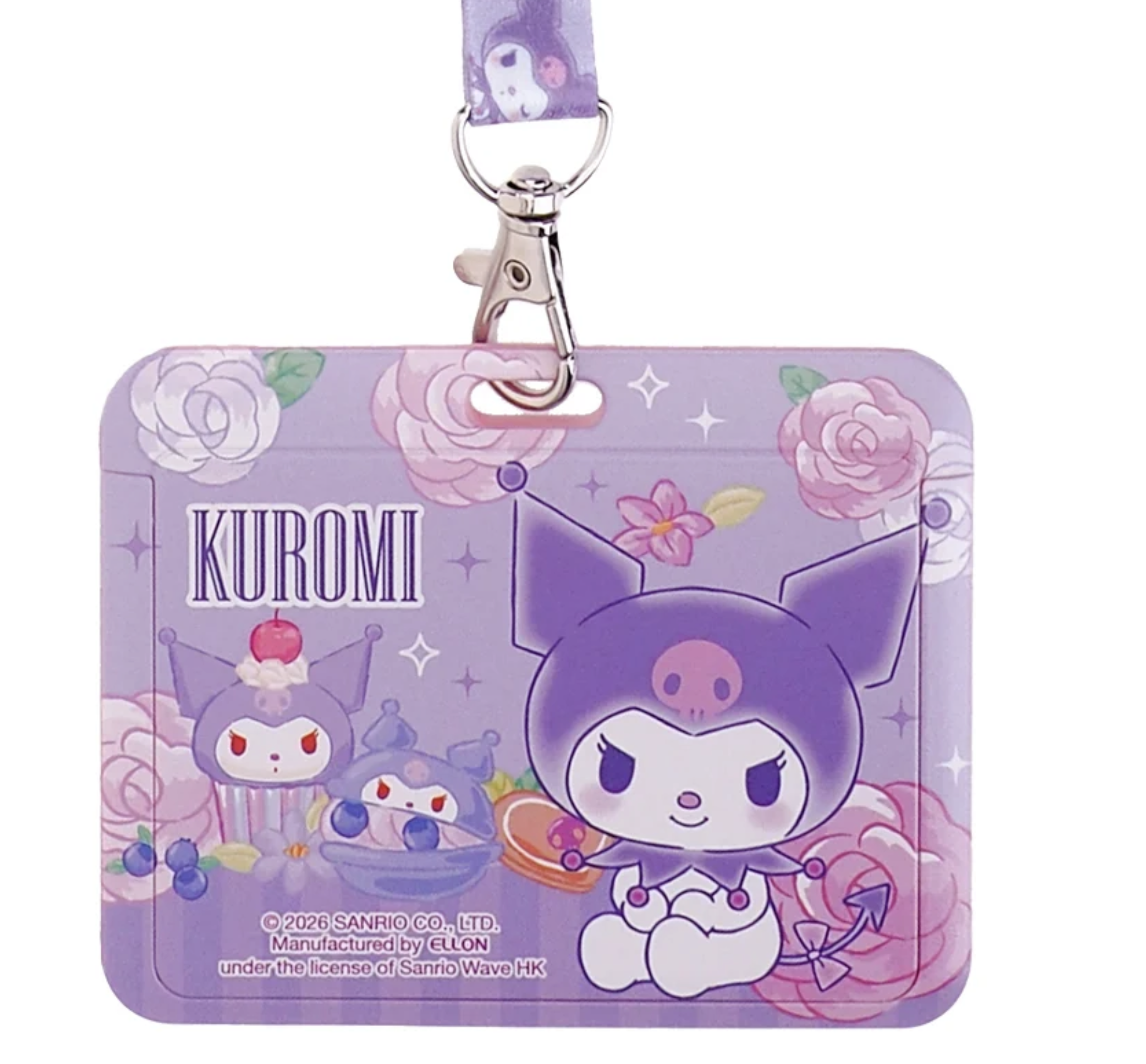 Kuromi 証件套連頸繩-橫向 9-8343-13