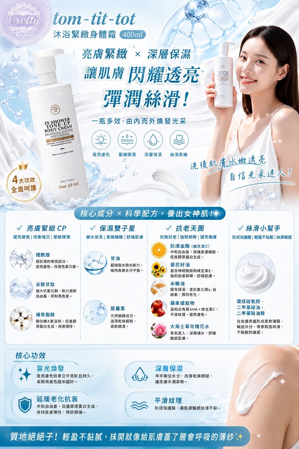 UC53  Tom-tit-tot  身體美白乳400ml "$399/1 $499/2" {EXP28.08}