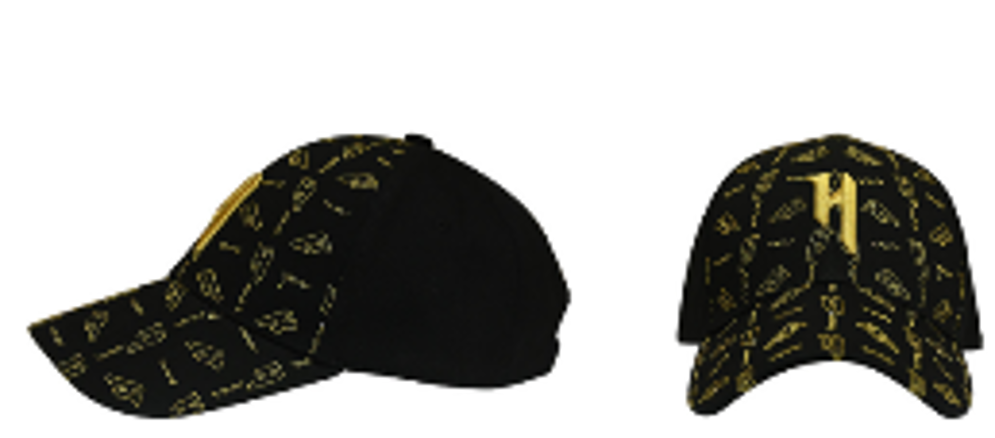 0627HA47-HANAHAII-CLOTH-Hanahaii 2026 新款復古金色老花 H 字刺繡棒球帽（A47）