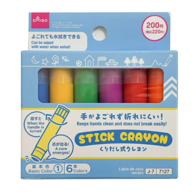 6色旋轉式蠟筆/基本色1