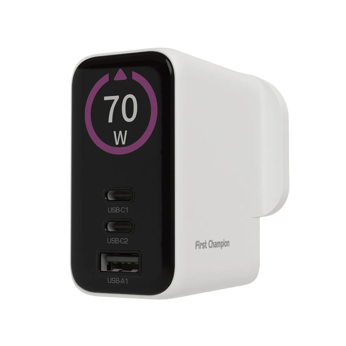 First Champion｜USB GaN 智能顯示充電器 70W/100W