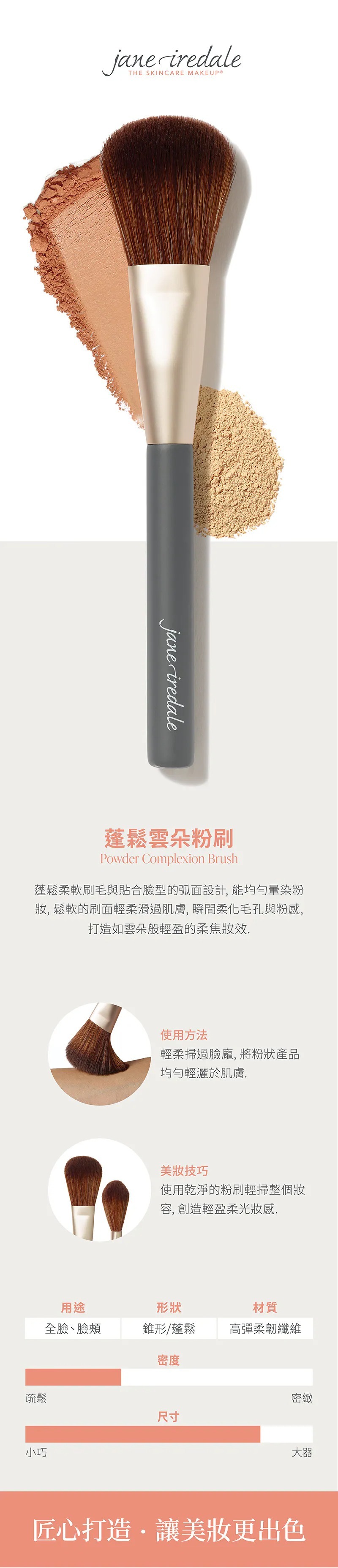 Jane Iredale愛芮兒珍蓬鬆雲朵粉刷  不掉毛大面積蜜粉刷