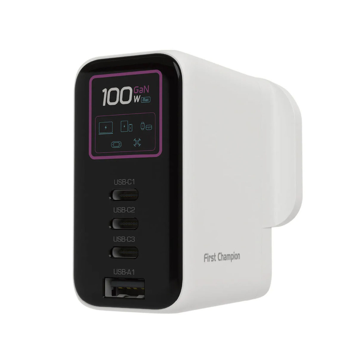 First Champion｜USB GaN 智能顯示充電器 70W/100W