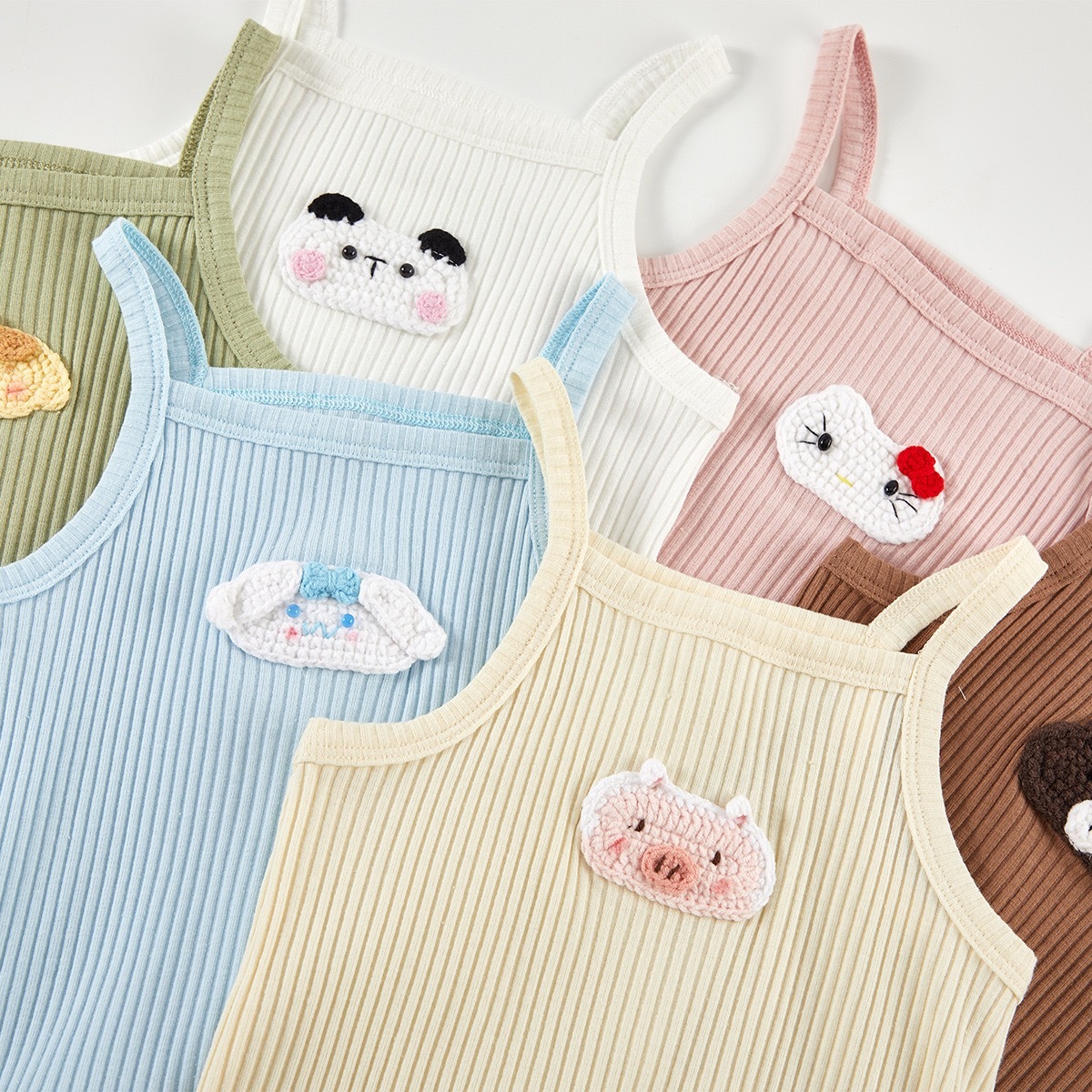 🇰🇷刺繡細肩帶包屁衣