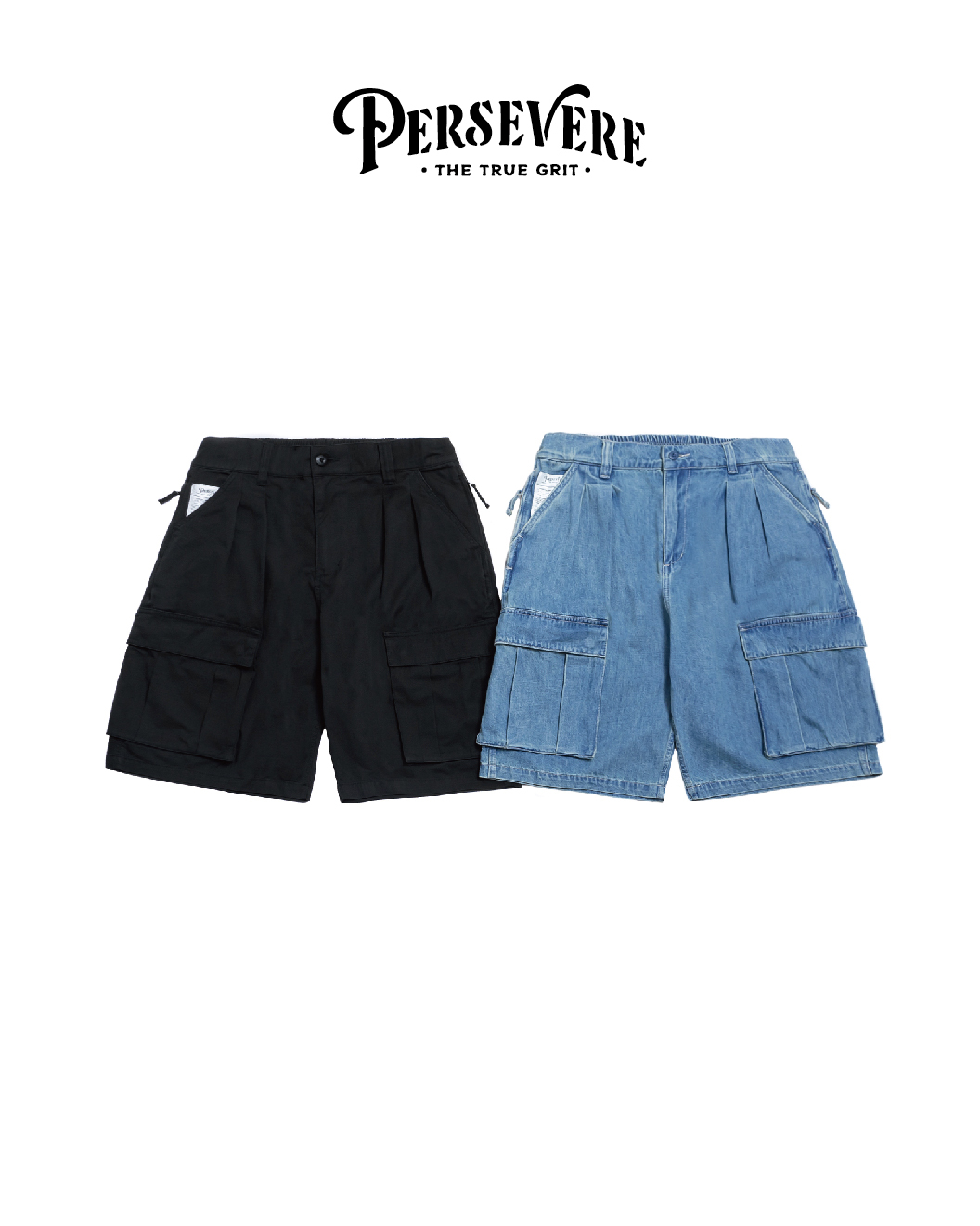 PERSEVERE 六分口袋短褲｜Knee-Length Cargo Shorts（26SS）