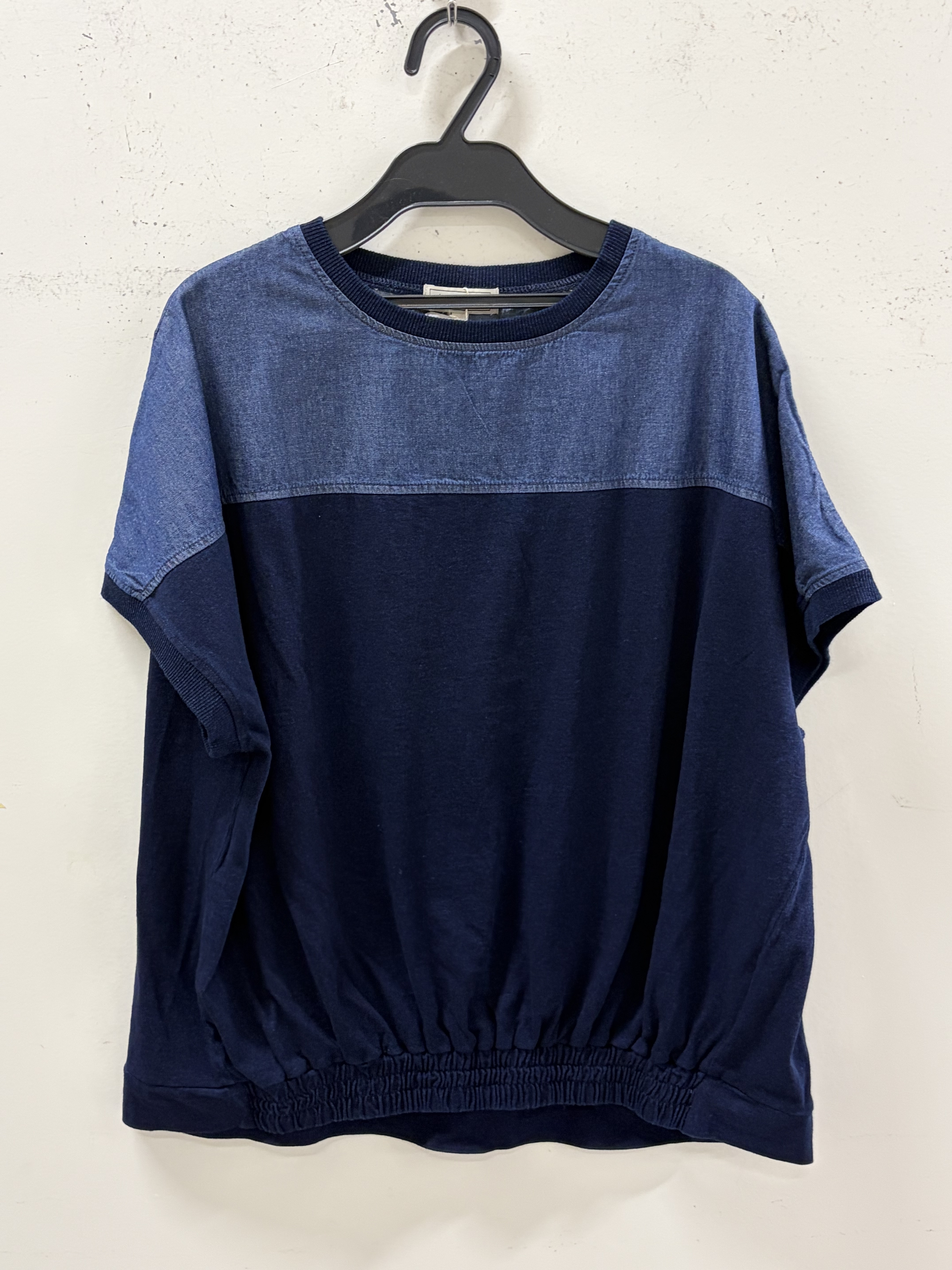 IE 拼布薄牛仔top
