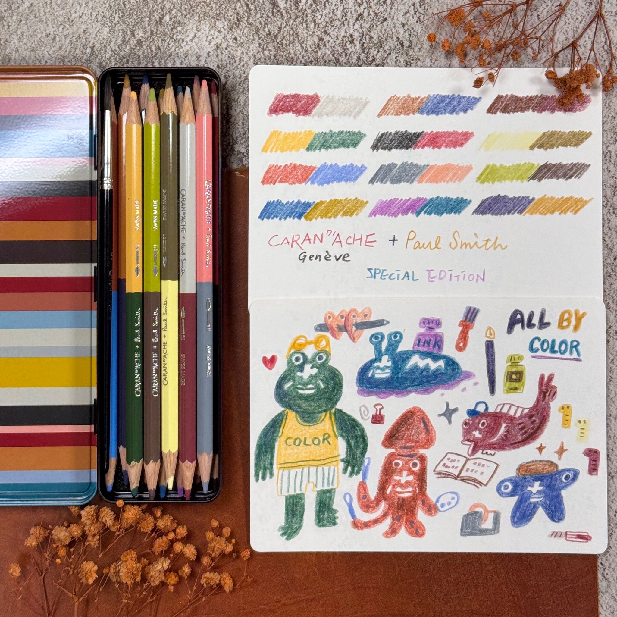 PAUL SMITH 水溶性 雙色色鉛筆｜卡達Caran D’Ache