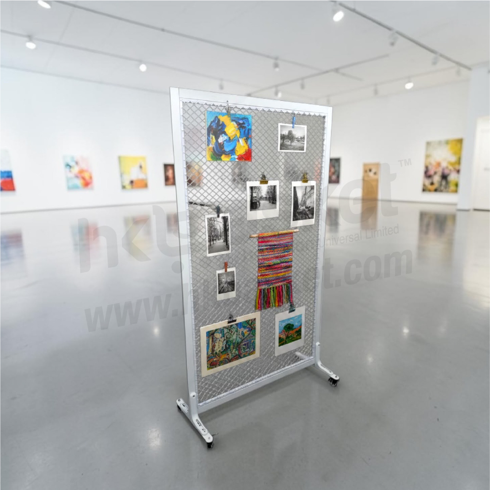 [訂製] HKase 鋁合金 金屬網格展示活動屏風 - DM