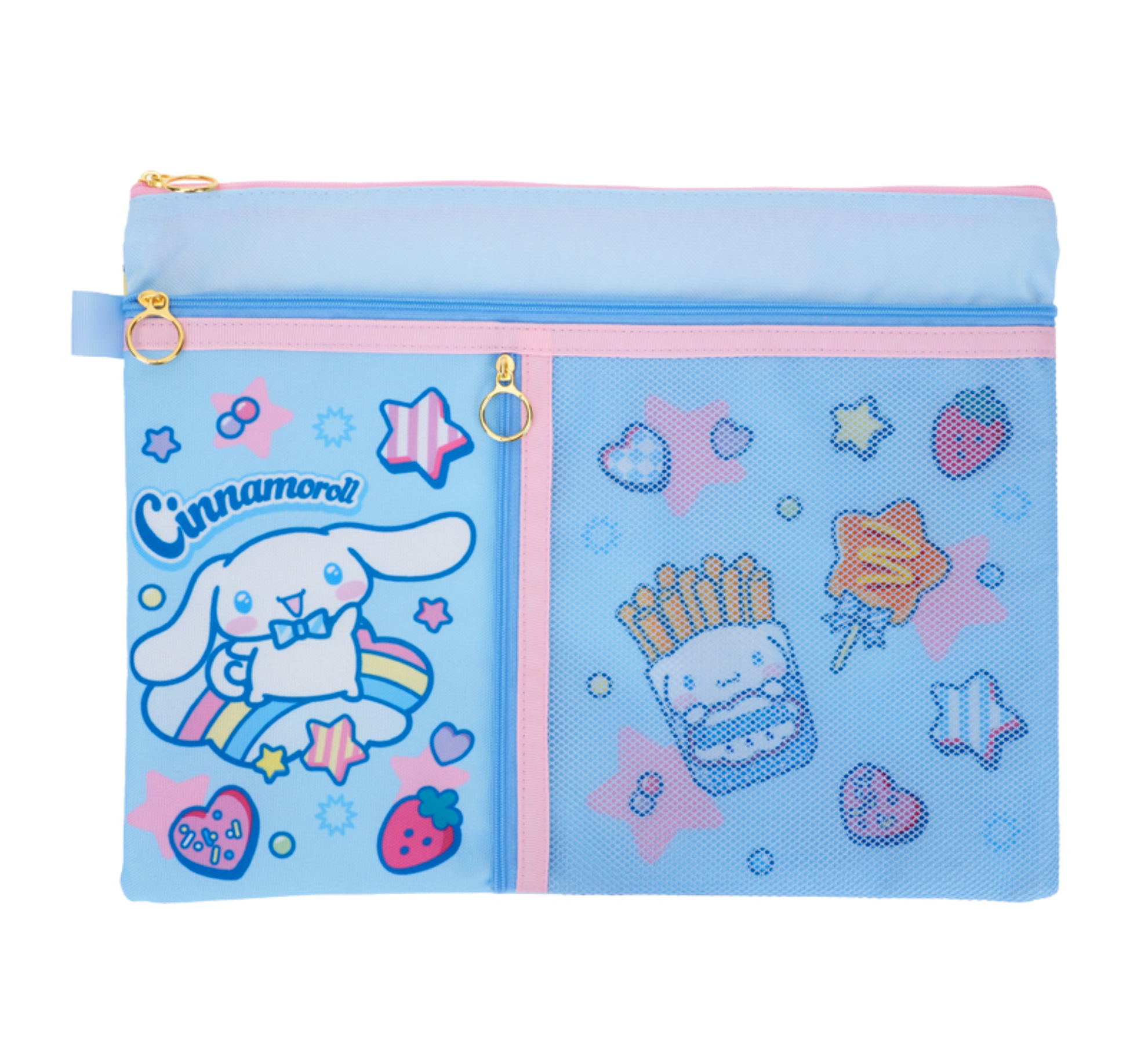 Cinnamoroll 布文件袋 3拉鍊格 9-7165-22