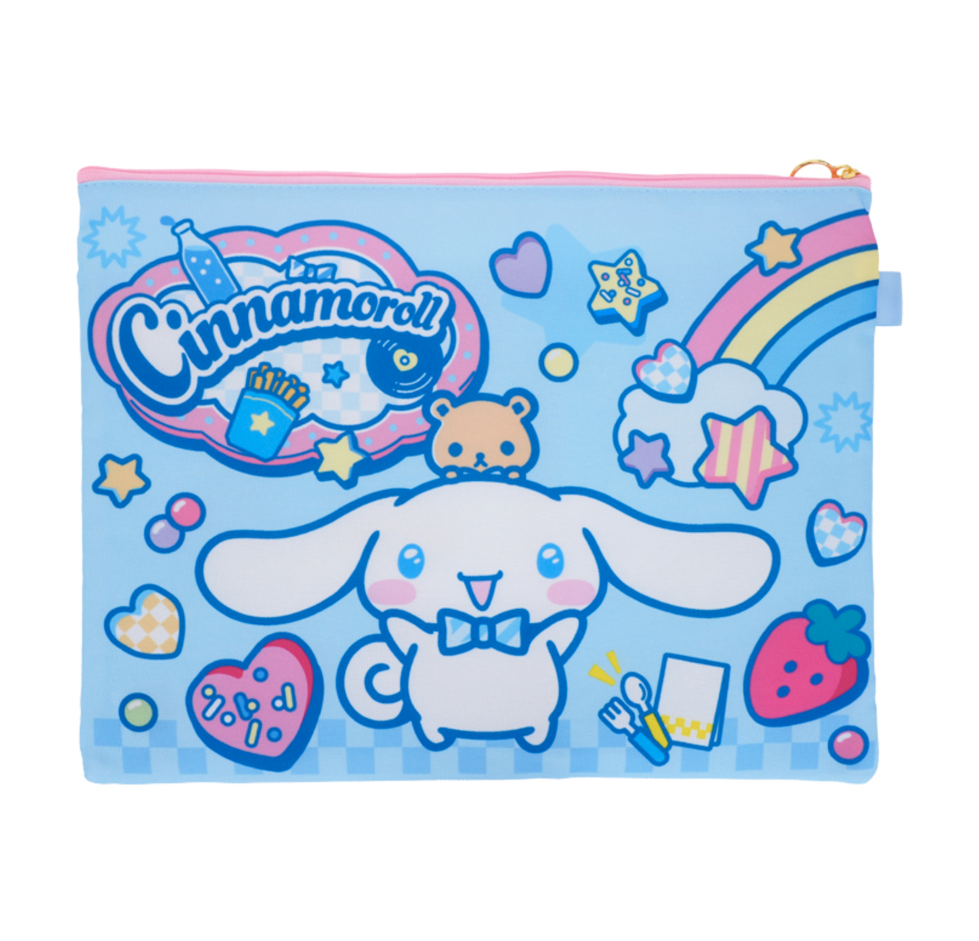 Cinnamoroll 布文件袋 3拉鍊格 9-7165-22
