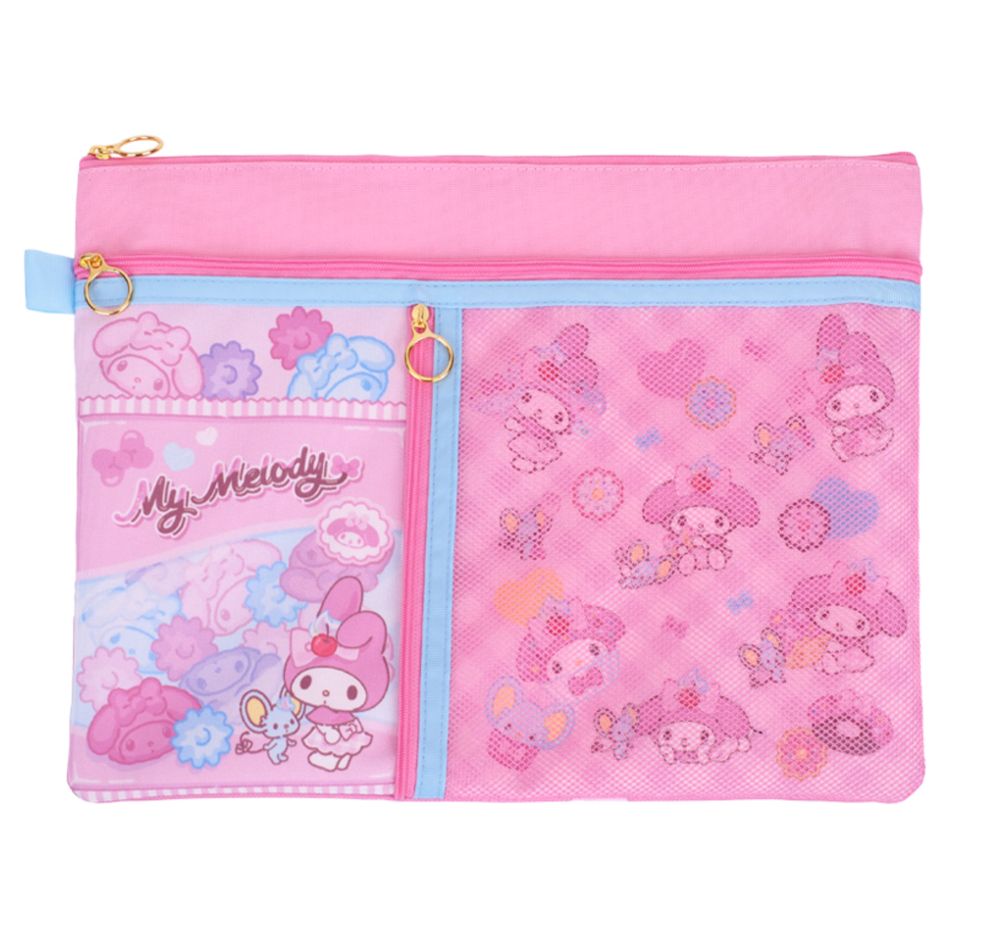 My Melody 布文件袋 3拉鍊格 9-7165-24
