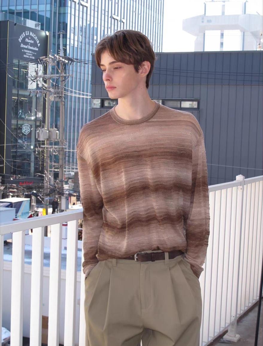 Premium No.14 Striped Crewneck Sweater