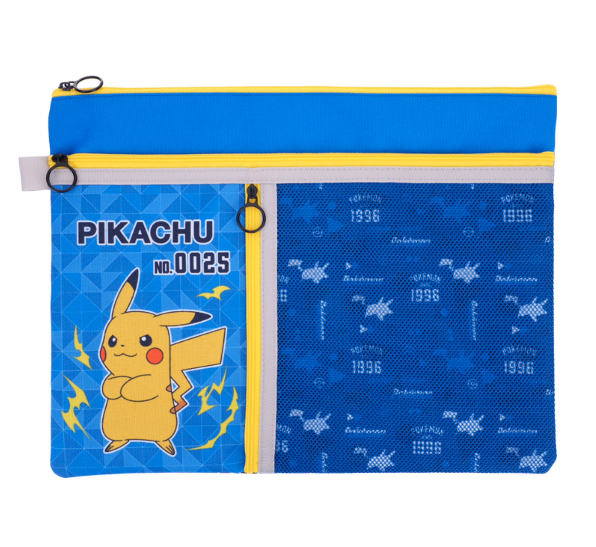 Pokémon 布文件袋 3拉鍊格 PKM-7165-2