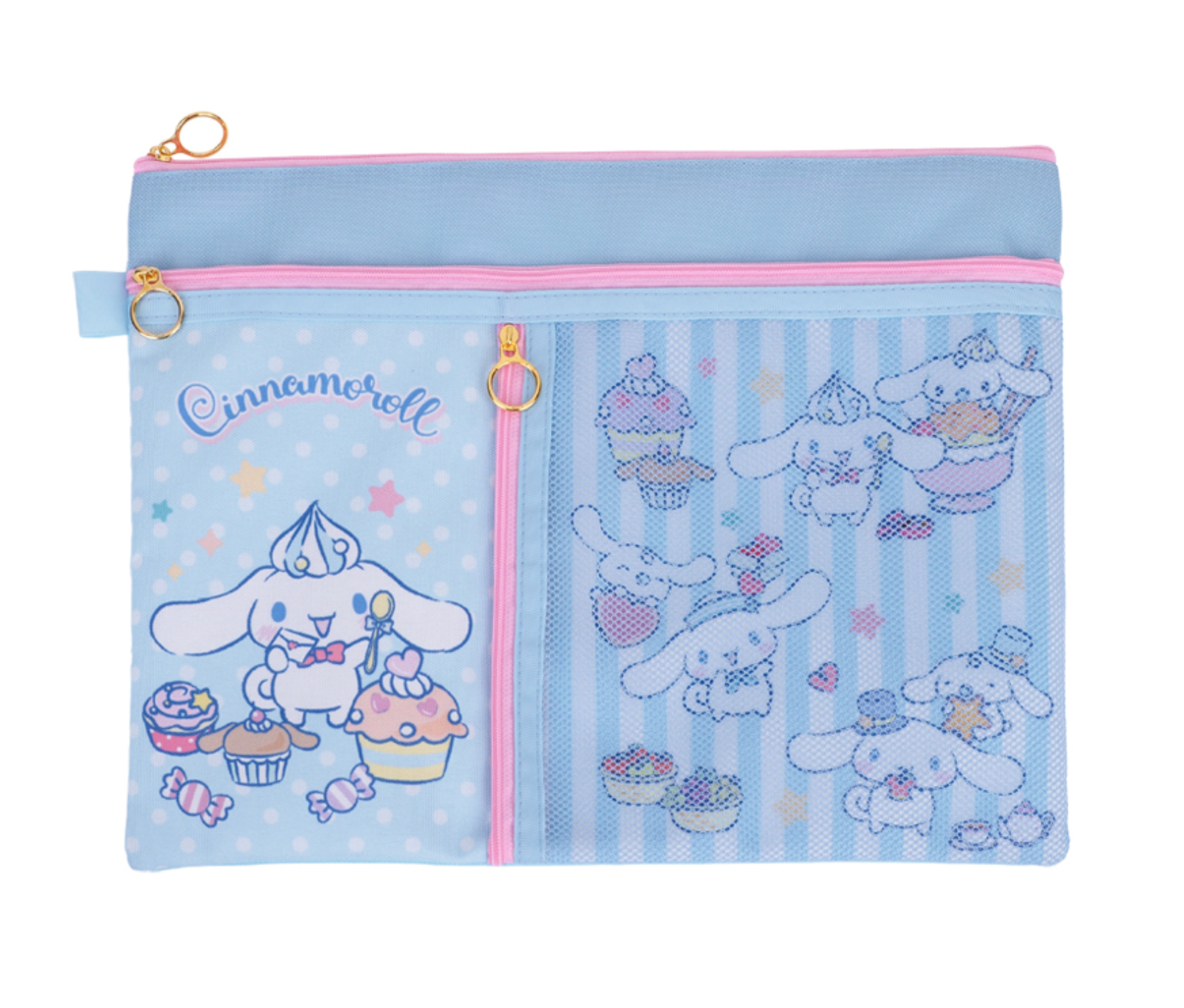 Cinnamoroll 布文件袋 3拉鍊格 9-7165-26