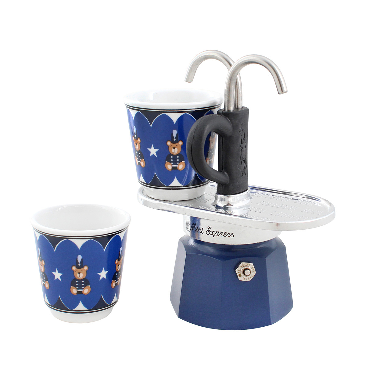 BIALETTI 2 Cups SS Induction Coffee Maker-MINI EXP. 2T & 2 Cup Set -0005349